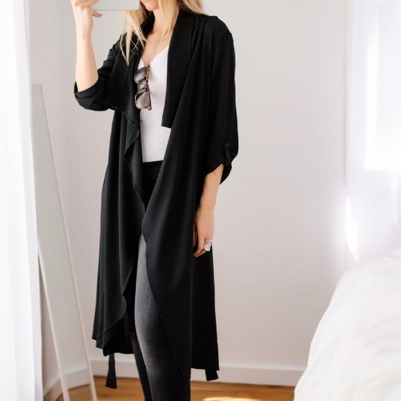 11thstreet Jackets & Blazers - City Black Duster